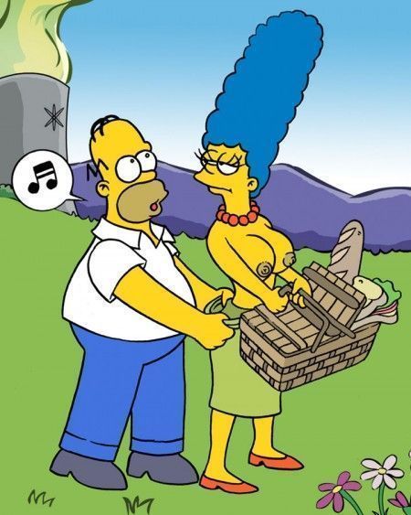 Homer e Marge trepando no parque